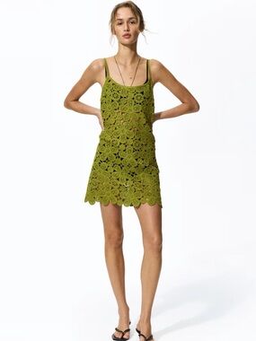 green emerald velvet dress Knit x Satin Dress  La Garonne